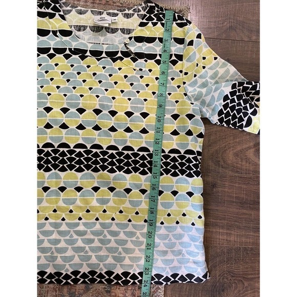 WOMEN Loose Shirt  Medium Size Linen Summer beach Casual  M - Picture 8 of 9